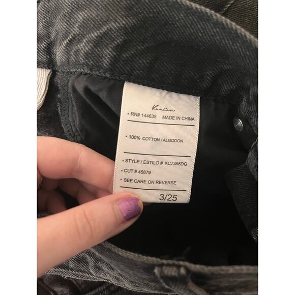 Kancan Womens Black 90s Straight Jeans Pockets Cargo Grunge Size 3 / 25 - Picture 6 of 6